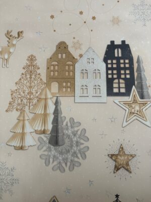 Karácsonyi bézs mintás